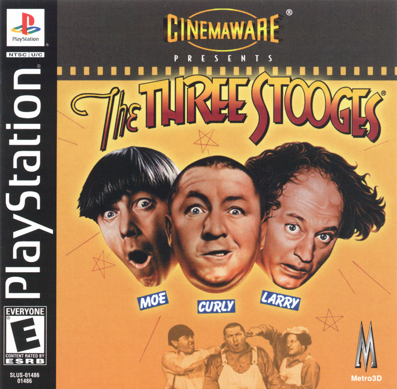 The Three Stooges box art for Playstation